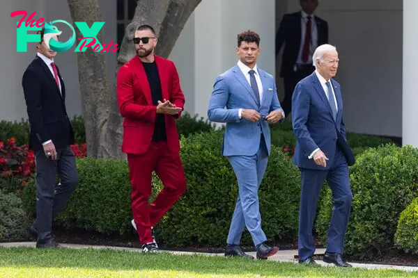 Travis Kelce Patrick Mahomes Joe Biden 2023