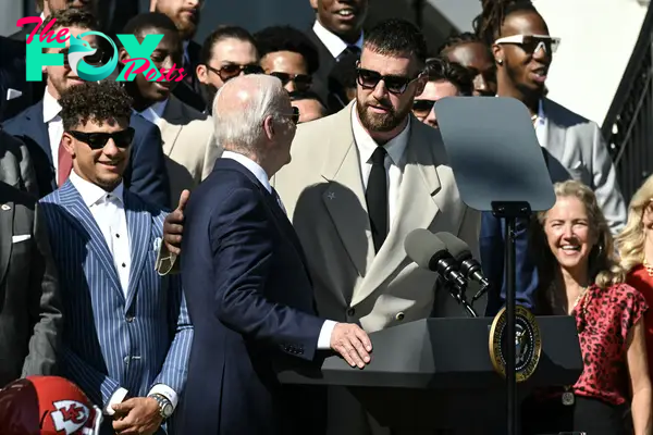 Travis Kelce and Joe Biden