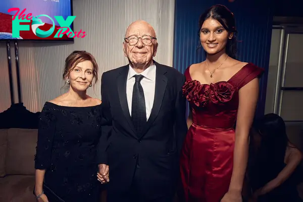 Rupert Murdoch, Elena Zhukova and Sia Godika.