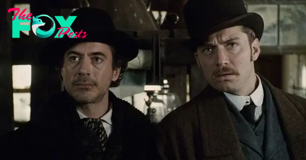 Robert Downey and Jude Law in Sherlock Holmes from Guy Ritchie