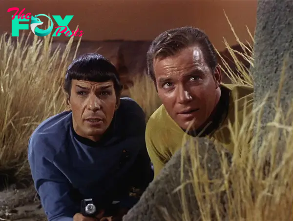 Leonard Nimoy and William Shatner in "Star Trek."