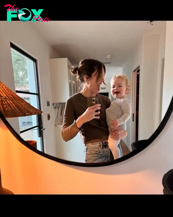 Mandy Moore with her son