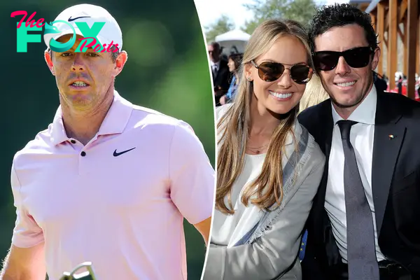 Rory McIlroy and Erica Stoll split image.