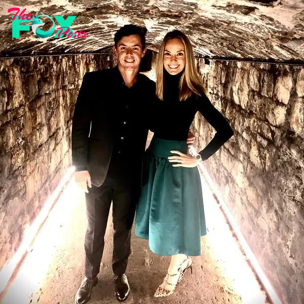 rory mcilroy and erica stoll in a tunnel