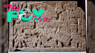 Base of a stone box which once contained the ashes of the Great Speaker, Ahuitzotl. The relief shows Tlaloc, the rain god, overturning a bowl of rain.