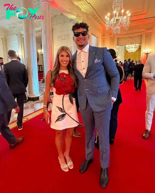 Ava Hunt and Patrick Mahomes