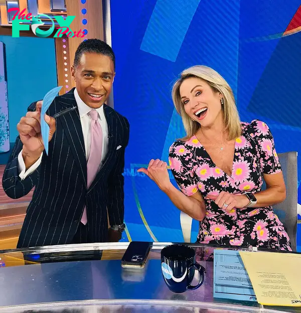 T.J. Holmes and Amy Robach working together
