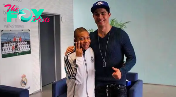 On his first trip to Valdebebas, Kylian Mbappé met Cristiano Ronaldo.