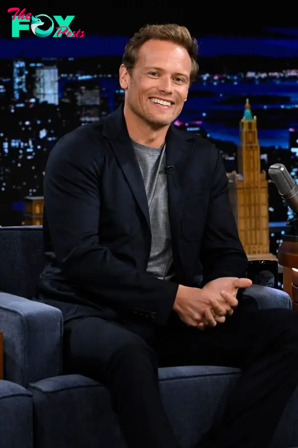 Sam Heughan during an interview.