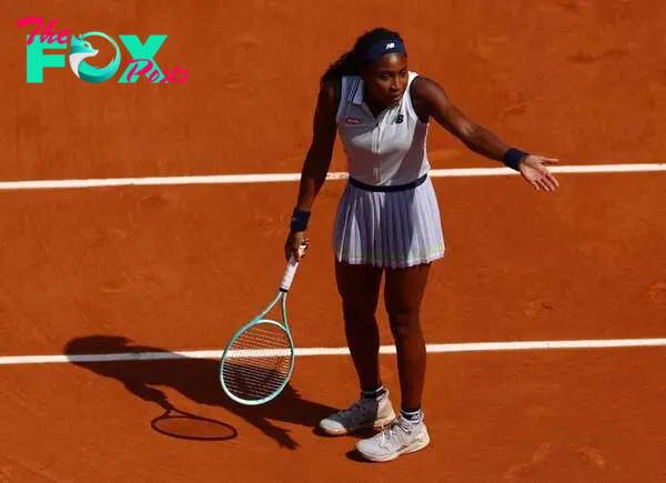 In the second set of her Roland Garros last-four clash with the world No. 1, Gauff became visibly upset during a disagreement with the umpire.