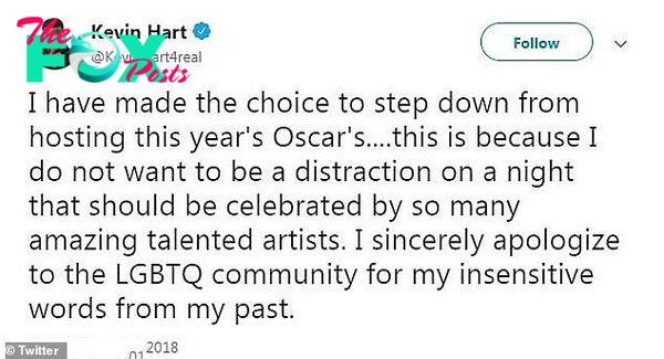 Hart responded to criticism in a way that further inflamed backlash just two days after he was named host of the upcoming Academy Awards