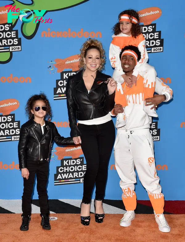 Nick Cannon, Mariah Carey and their twins.