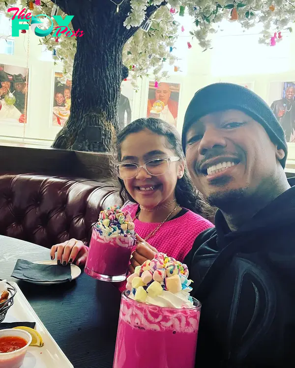 Nick Cannon and his daughter.