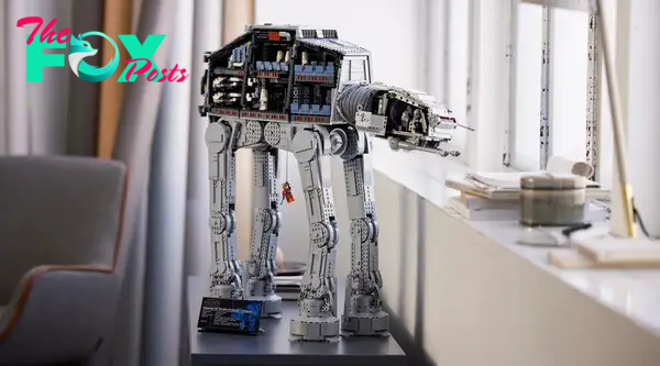 A stock photo of the Lego AT-AT