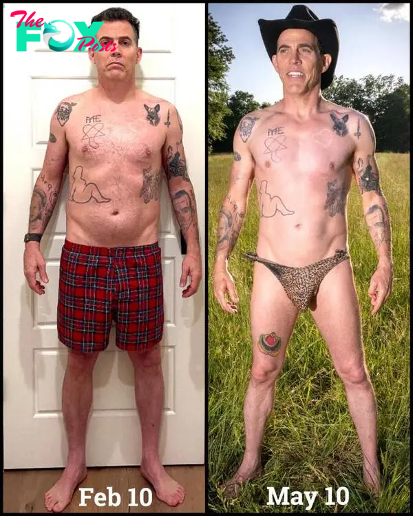 A photo of Steve-O’s weight loss transformation