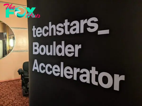 A sign says "Techstars Boulder Accelerator."