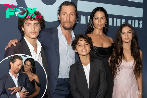 Matthew McConaughey, wife Camila Alves make rare red carpet appearance with their 3 children
