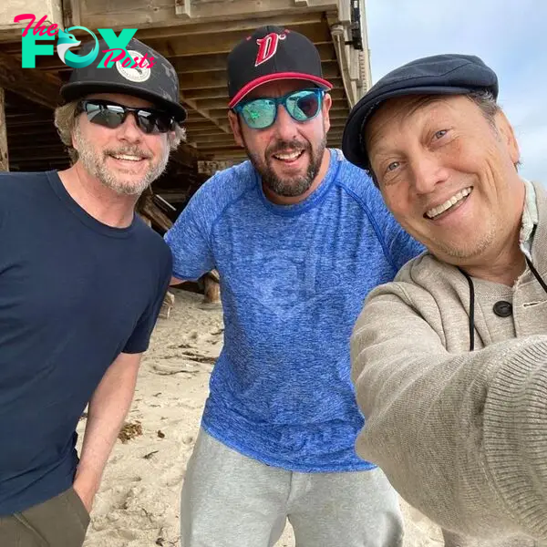 Rob Schneider, Adam Sandler, and David Spade selfie