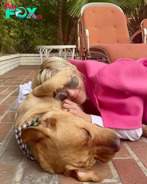 Selma Blair and Scout selfie