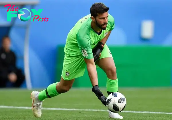 Alisson Becker wears number 110 jersey for Brazil