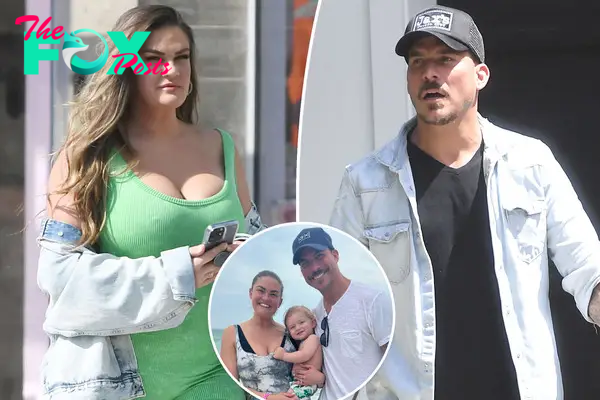 A split of Brittany Cartwright and Jax Taylor as well as the couple with their son Cruz.