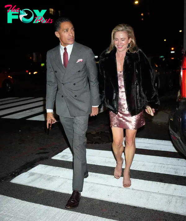 TJ Holmes and AMy Robach walking