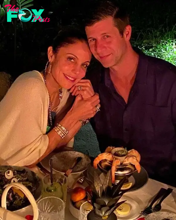 Bethenny Frankel and Paul Bernon at dinner. 