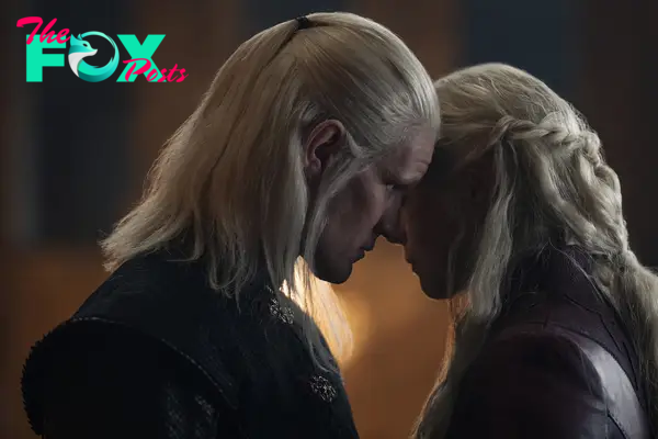 Matt Smith as Daemon Targaryen and Emma D'Arcy as Rhaenyra Targaryen in 'House of the Dragon' Season 2