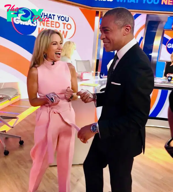 Amy Robach and TJ Holmes on "GMA3"