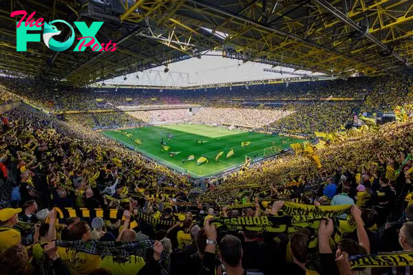 General view of the Signal Iduna Park stadium prior to the German Bundesliga soccer match between Borussia Dortmund and 1.FC Union Berlin