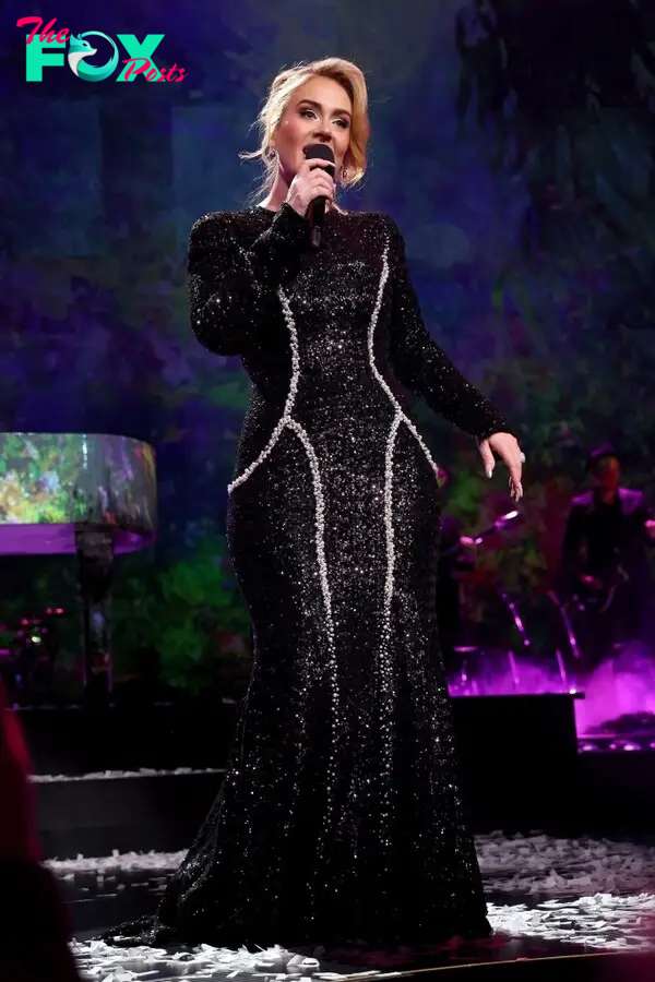 Adele performing in Las Vegas