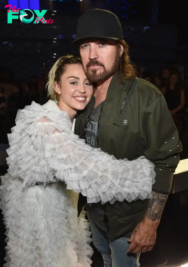 Miley Cyrus and Billy Ray Cyrus in 2017. 