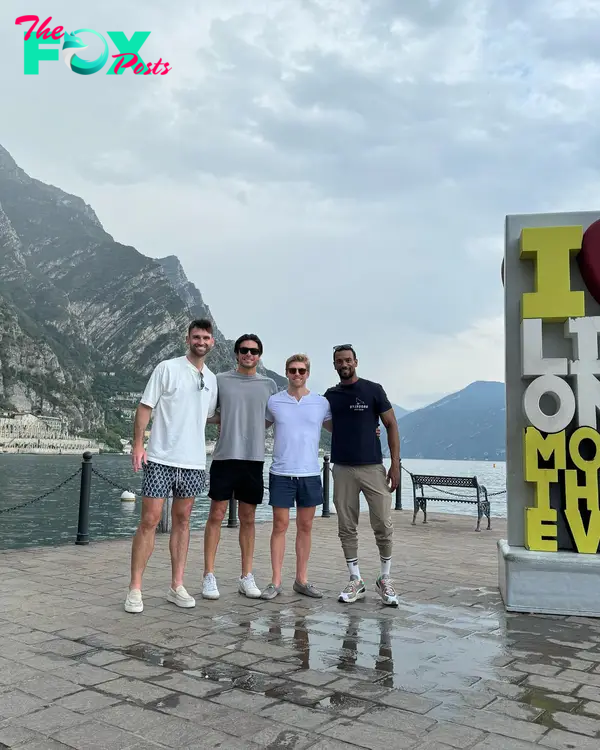 Andrea Denver, Jason Cameron, Kyle Cooke and Carl Radke posing together