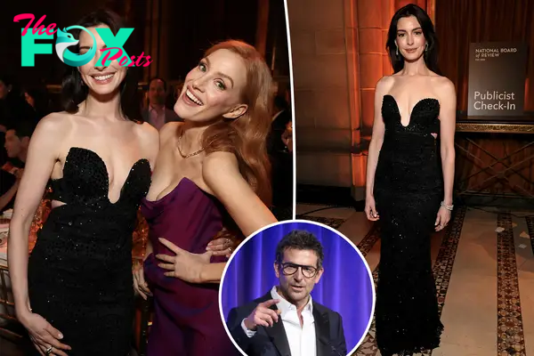 Anne Hathaway, Jessica Chastain stun in sultry gowns at National Board of Review Awards Gala