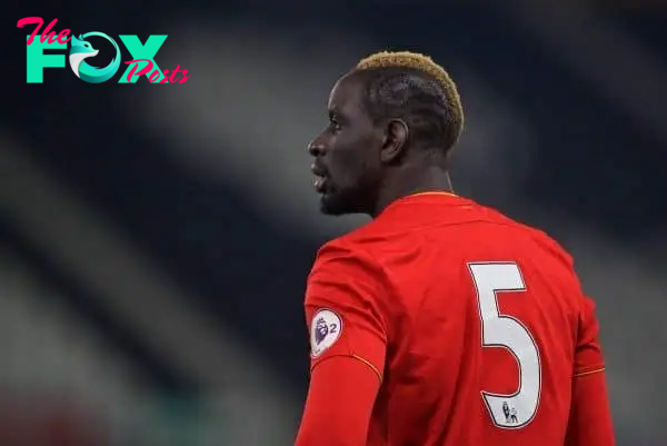 DERBY, ENGLAND - Monday, November 28, 2016: Liverpool's Mamadou Sakho in action against Derby County during the FA Premier League 2 Under-23 match at Pride Park. (Pic by David Rawcliffe/Propaganda)