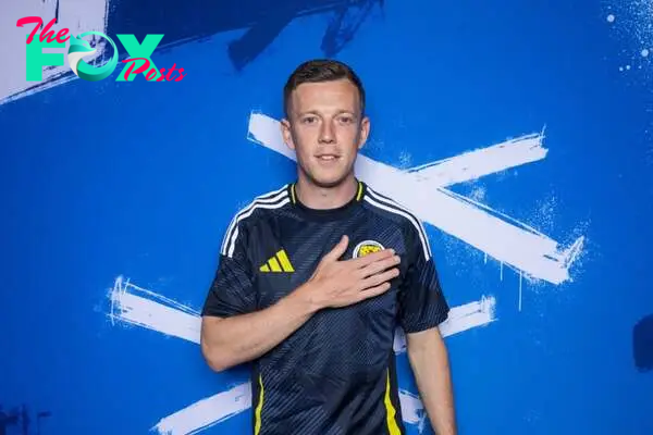 Callum McGregor of Scotland poses for a portrait during the Scotland Portrait session ahead of the UEFA EURO 2024 Germany on May 30, 2024 in Glasgo...