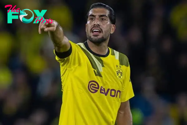 MANCHESTER, ENGLAND - Wednesday, September 14, 2022: Borussia Dortmund's Emre Can during the UEFA Champions League Group G game between Manchester City FC and Borussia Dortmund. (Pic by David Rawcliffe/Propaganda)