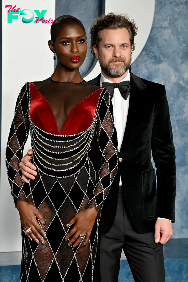 Jodie Turner-Smith and Joshua Jackson at the 2023 Vanity Fair Oscar Party.