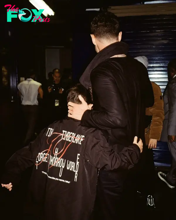 Justin Timberlake with Silas.