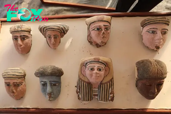  Painted faces were found at the site