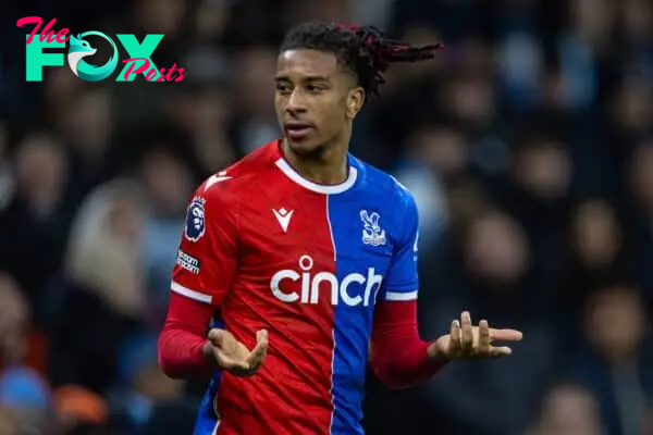 MANCHESTER, ENGLAND - Saturday, December 16, 2023: Crystal Palace's Michael Olise during the FA Premier League match between Manchester City FC and Crystal Palace FC at the City of Manchester Stadium. The game ended in a 2-2 draw. (Photo by David Rawcliffe/Propaganda)