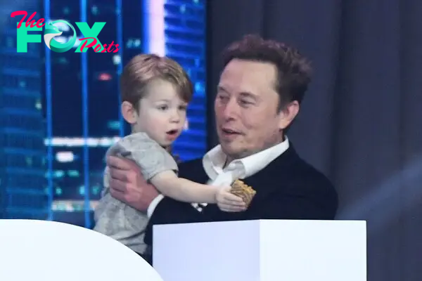 Elon Musk and son