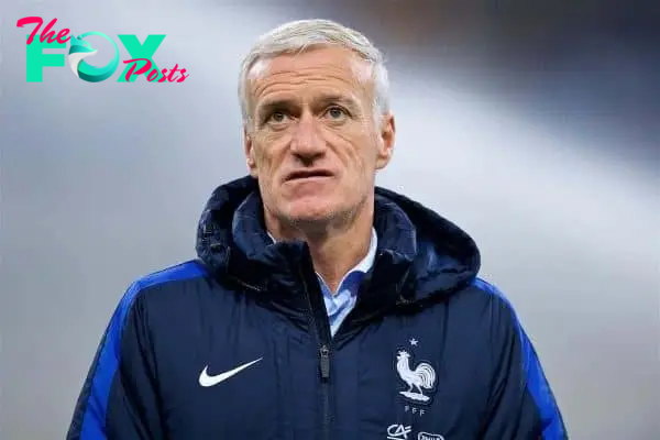 PARIS, FRANCE - Friday, November 10, 2017: France head coach Didier Deschamps before the international friendly match between France and Wales at the Stade de France. (Pic by David Rawcliffe/Propaganda)