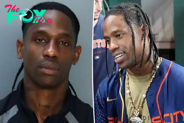 Travis Scott split image.