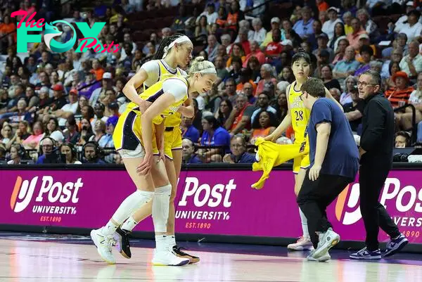 The Los Angeles Sparks rookie had to leave the court after getting injured during the game against the Connecticut Sun. Will she miss the Olympics?