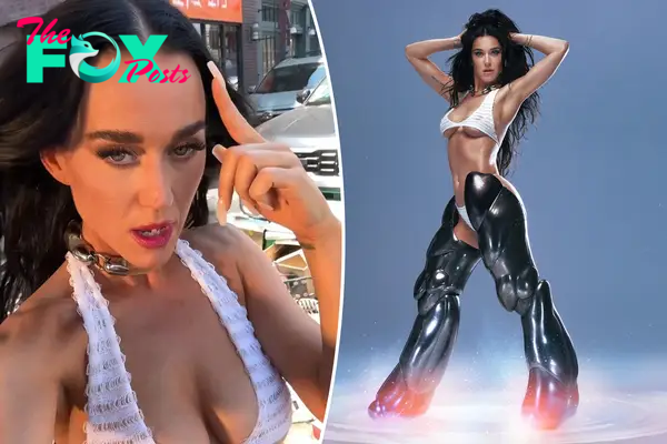 Katy Perry teases new song 'Woman's World' in a white bikini and armored legs