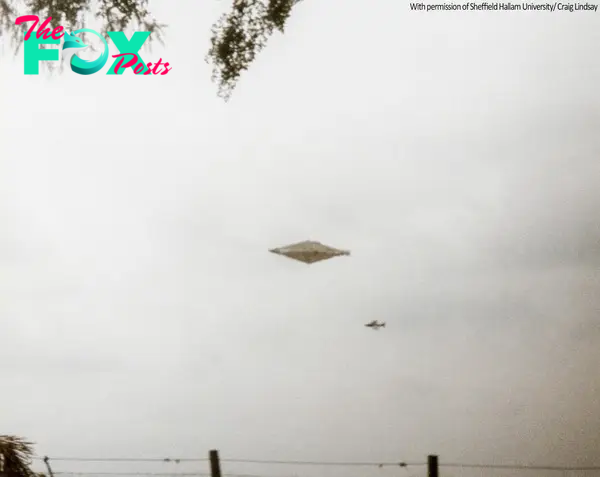 The legendary Calvine Photograph showing a UFO and a warplane has been revealed after 30 years