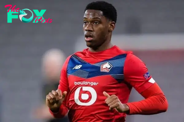 2EM6GBM LILLE, FRANCE - FEBRUARY 18: Jonathan David of LOSC Lille during the UEFA Europa League match between Lille OSC and Ajax at Stade Pierre Mauroy on Feb