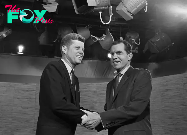 John F. Kennedy And Richard M. Nixon at Debate