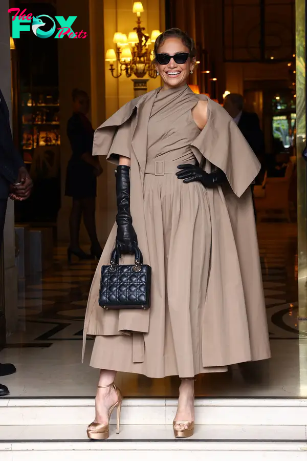 Jennifer Lopez at the Dior show in Paris.